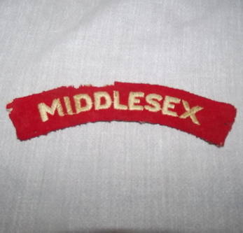 Middlesex Shoulder Patch Title.