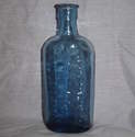 Victorian Woodward Chemist Blue Bottle.