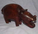 Carved Wooden Hippo.