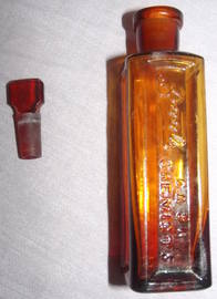 Victorian Amber Glass Boots Bottle (2)