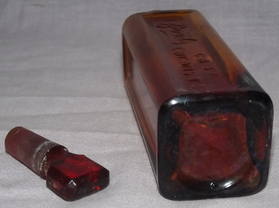 Victorian Amber Glass Boots Bottle (4)
