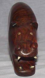 Carved Wooden Hippo (5)