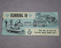 RAC ‘Running In’ Booklet 1960s.