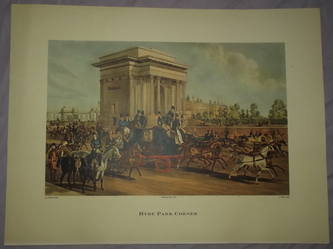 Print of Old London Hyde Park Corner 1838