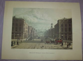 Print of Old London Regent Street From Piccadilly 1822