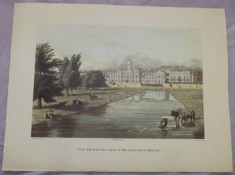 Print of Old London The Horse Guards and Melbourne House 1821
