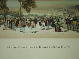 Print of Old London Hyde Park Near Grosvenor Gate (2)