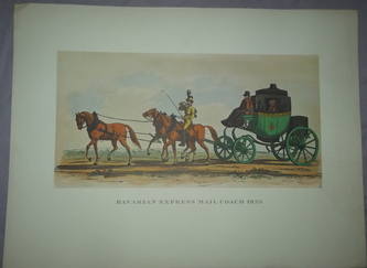 Stage Coach Print Bavarian Express Mail Coach 1825