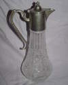 Silver Plated and Glass Claret Jug.