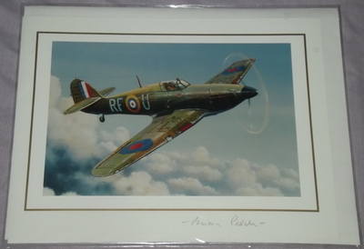 Spitfire Card Signed by Brian Petch.