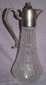 Silver Plated and Glass Claret Jug (2)