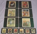 Alice in Wonderland set of Six Placemats and Coasters.