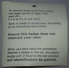 Vintage AA Windscreen Badge (2)