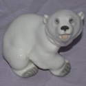 Russian Lomonosov Porcelain Polar Bear Figure.