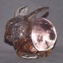 Glass Rabbit Paperweight.