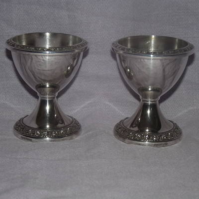 Pair of Silver Plated Egg Cups.