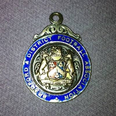 Silver Football Medal or Watch Fob 1913.