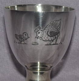 Solid Silver Egg Cup London 1949 (2)