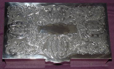 Silver Plated Cigarette Trinket or Jewellery Box (2)