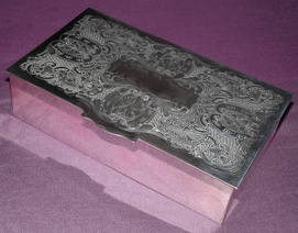 Silver Plated Cigarette Trinket or Jewellery Box (3)