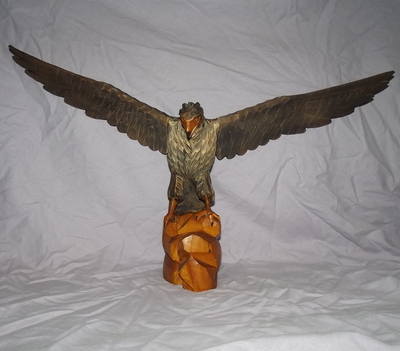 Carved Wooden Eagle.