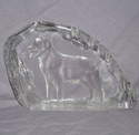 Labrador Dog Glass Paperweight, Sculpture.