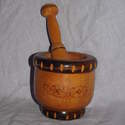 Wooden Pestle and Mortar.