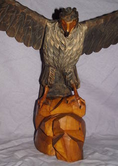 Carved Wooden Eagle (2)