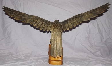 Carved Wooden Eagle (3)