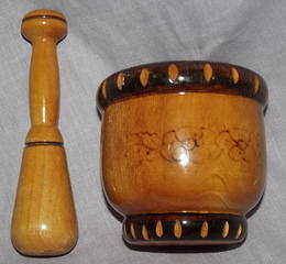 Wooden Pestle and Mortar (3)