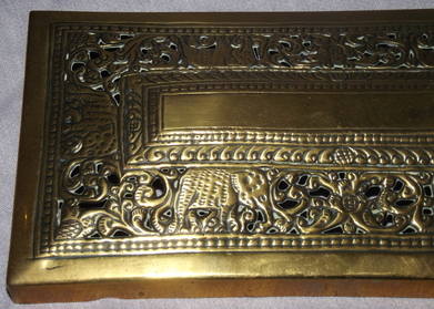 Vintage Brass Box Decorated with Elephants (7)