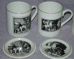Royal Mail Set of 4 Collectors Mugs and Coasters 2000 (3)