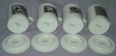 Royal Mail Set of 4 Collectors Mugs and Coasters 2000 (5)