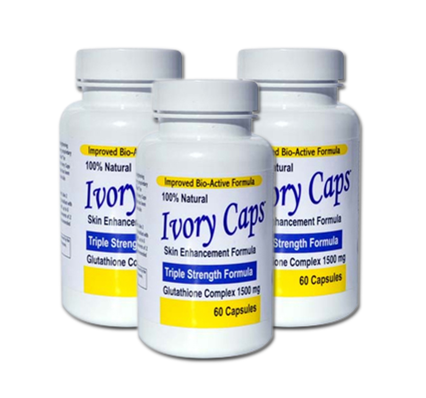 Ivory Caps Skin Whitening Lightening Support Pill (Pack of 3)
