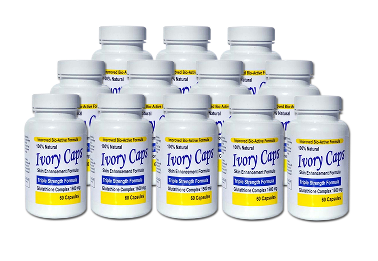 <!-- 005-->12 Pack Ivory Caps Skin Lightening Pills