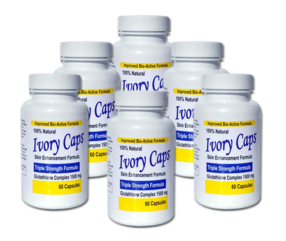 Ivory Caps Skin Lightening Whitening Pill (Pack of 6)