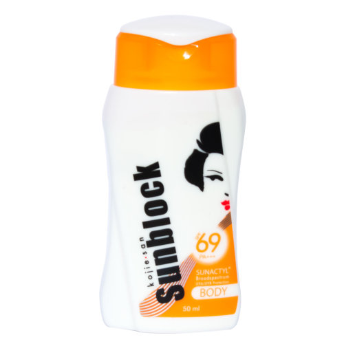 Kojie San Sunblock with Sunactyl Broad Spectrum UVA/UVB SPF 69 - 50ml Bottl