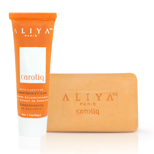 Authentic Aliya Paris Carotiq Carrot Intense Cream and Exfoliating Carrot S