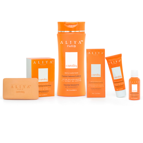 Authentic Aliya Paris Carotiq Complete Whitening Set - 4pc Set Includes Soa