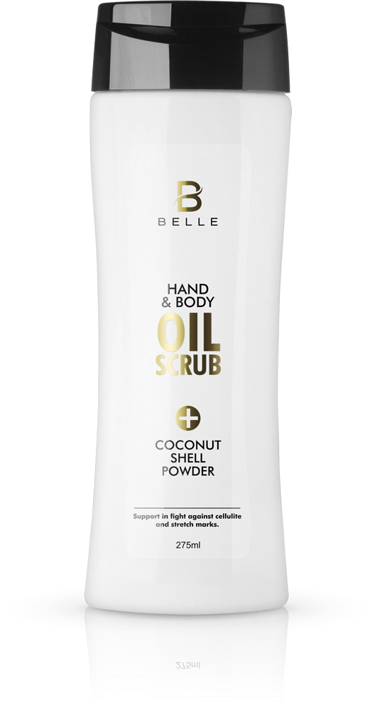 Belle® Hand and Body Oil Scrub with Coconut Shell Powder 275 ml