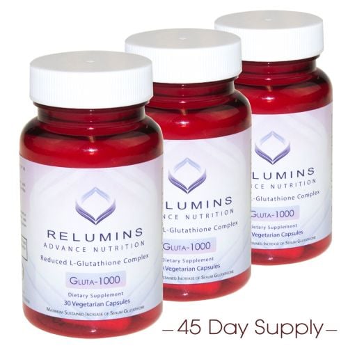 3 Bottles Relumins Advance Nutrition Gluta 1000 - Reduced L-Glutathione Com