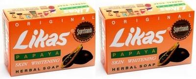 <!-- 010 -->(Pack of 2 ) Original Likas Papaya Skin Whitening Herbal Soap