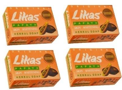 <!-- 012 -->(Pack of 4 ) Original Likas Papaya Skin Whitening Herbal Soap