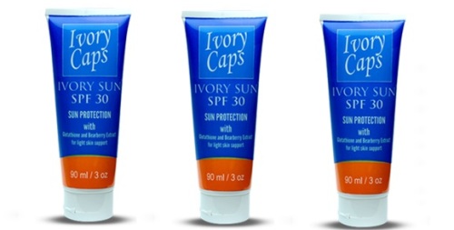 <!-- 003 -->3x Ivory Sun™ SPF 30 Sun Protection with Light Skin Support ele