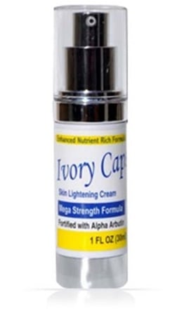Ivory Caps Skin Lightening Support Cream Mega Strength Formula w/ Alpha Arb