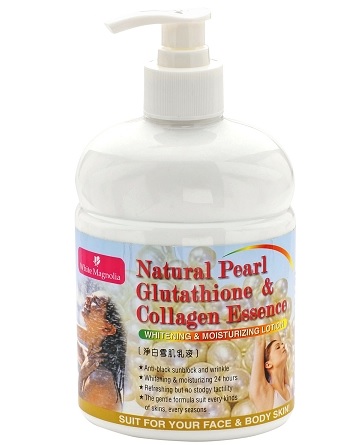 Natural Pearl Whitening Lotion with SPF, Glutathione & Collagen-Large 500ml