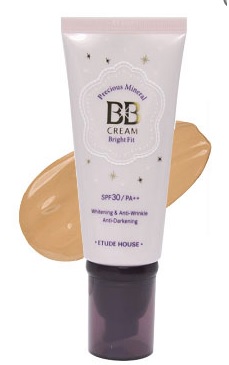 Original Etude House Precious Mineral BB Cream - Bright Fit SPF30 PA++ - W1