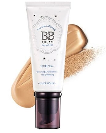 Original Etude House Precious Mineral BB Cream Cotton Fit SPF30 PA++ W24 Ho