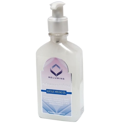 10 BOTTLES OF AUTHENTIC RELUMINS ADVANCE WHITE GLYCOLIC PEELING GEL