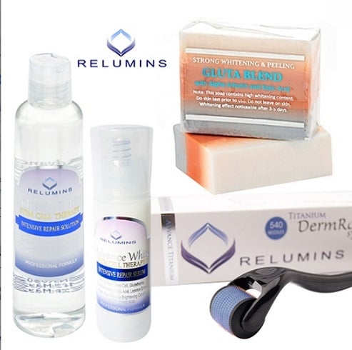 PROFESSIONAL ACNE SCAR TREATMENT SET WITH RELUMINS ADVANCE TITANIUM 540 ROL